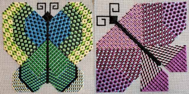 “Butterflies” Stitched by Kathryn Lord