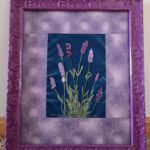 Lavender Cyanotype Embroidery by Vicki J. Brown